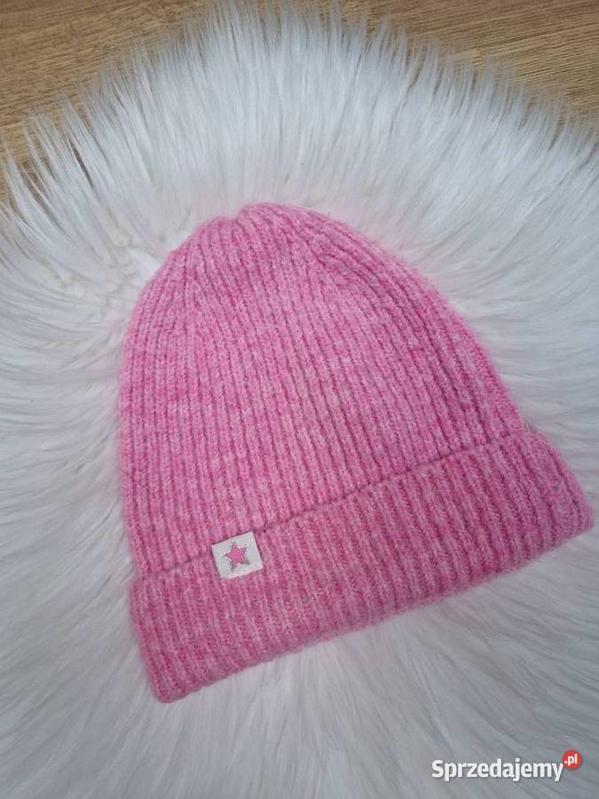 56 Rózowa ciepła czapka dziewczynki Kobylanka