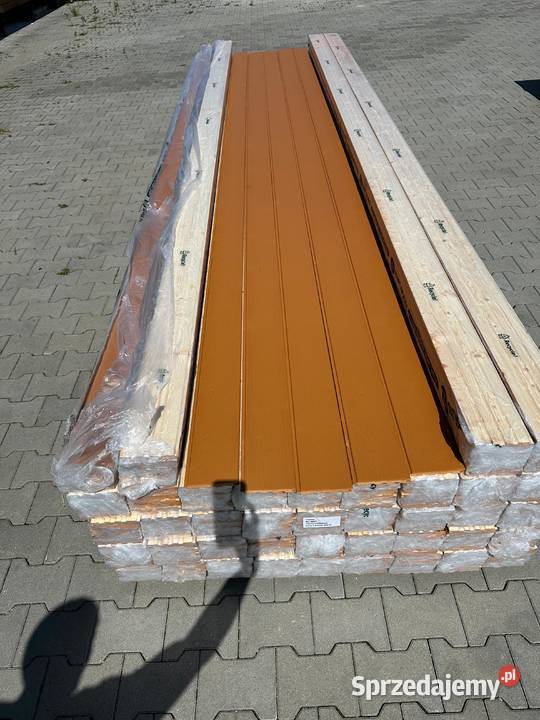 Podbitka boazeria malowana szczotkowana RAL 8001 Prusice