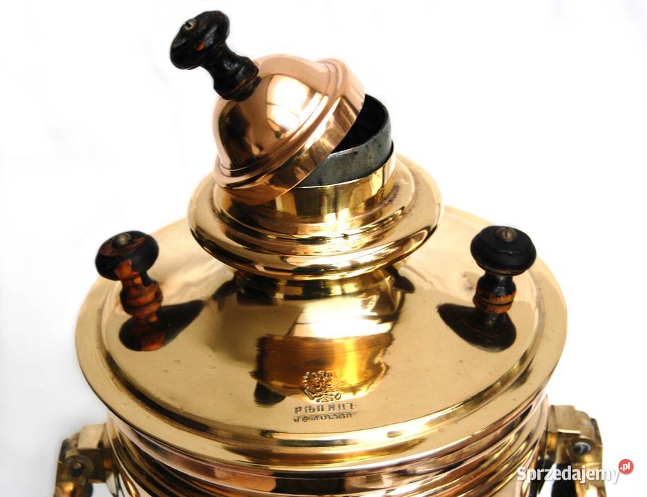 Samowar mosiężny carski Carska Rosja Moskwa Lublin