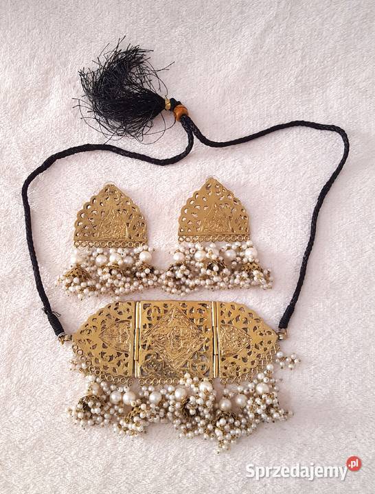 Komplet biżuterii indyjskiej naszyjnik chocker Szczecin