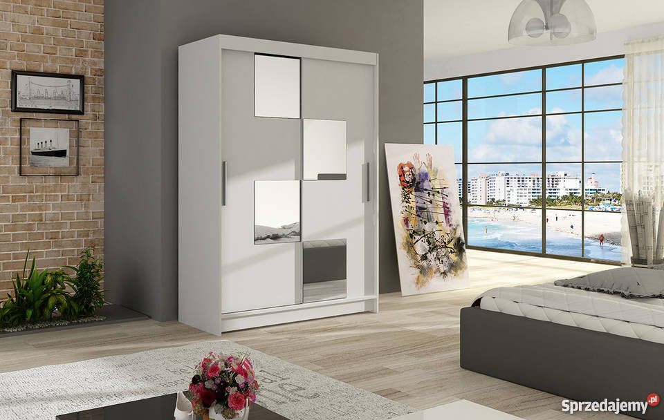 SZAFA PRZESUWNA 120 BIAŁA WYBÓR KOLORÓW Szafy, regały, półki