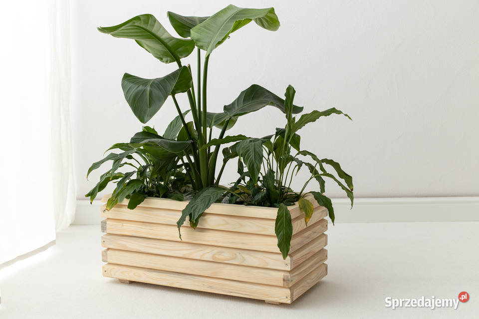 Donica drewniana prostokątna 3D donica ogrodowa Donice Kalety