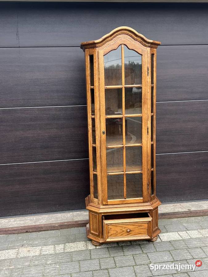 Solidna dębowa witryna zgrabna serwantka Ostrów Mazowiecka sprzedam