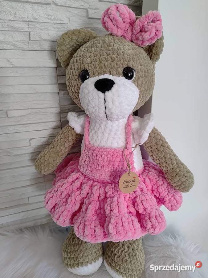 Miś ręcznie robiony handmade DOSTĘPNY RĘKI Myszków