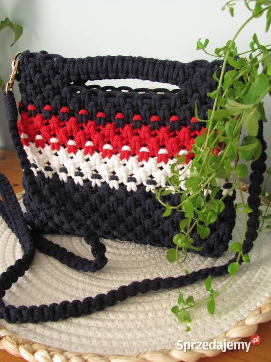Torebka makrama styl marynarski pleciona boho dolnośląskie Wrocław
