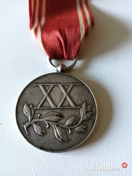 Medal Długoletnią Służbę XX lat Polska 1938 Numizmatyka Łódź