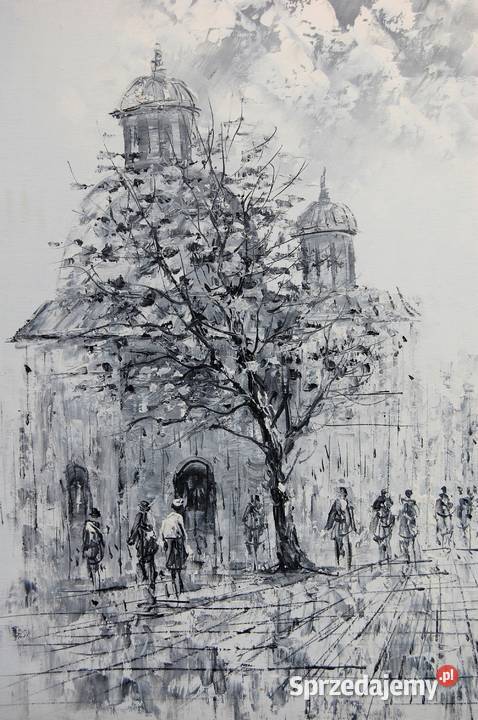 Pejzaż miejski obraz olejny na płótnie w Lublin