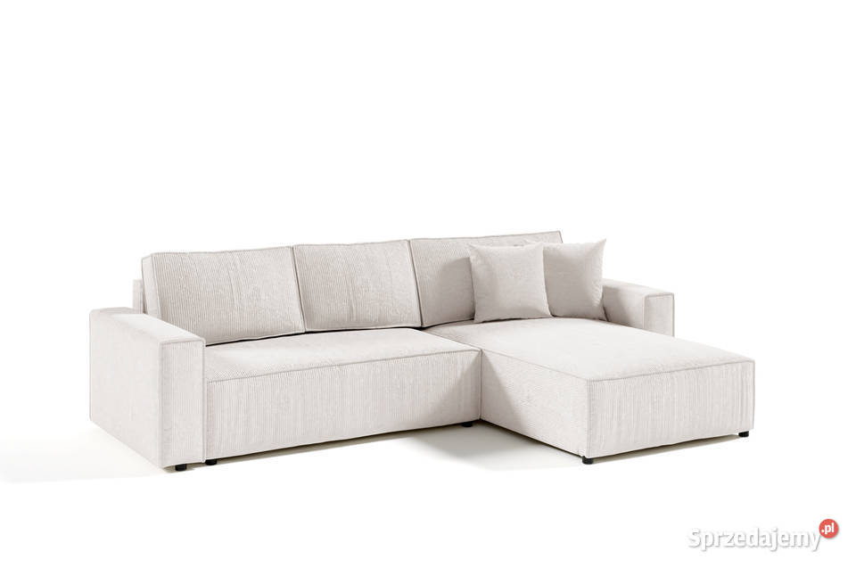 Sztruksowy narożnik z funkcją spania Narożnik Wrocław