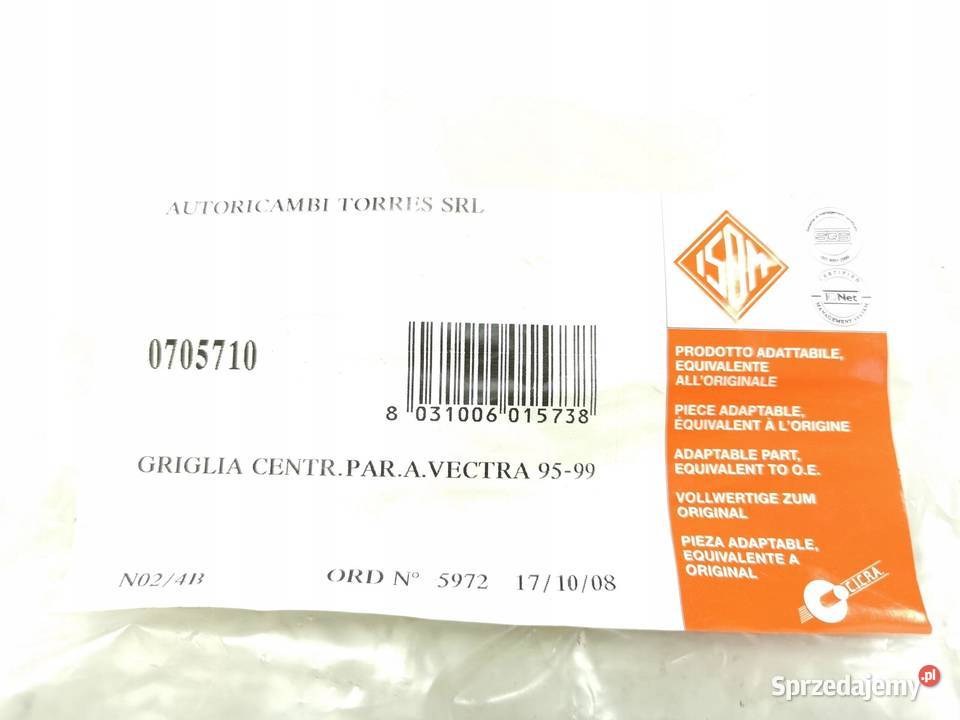 KRATKA ZDERZAKA ŚRODKOWA OPEL VECTRA 9599 ISAM