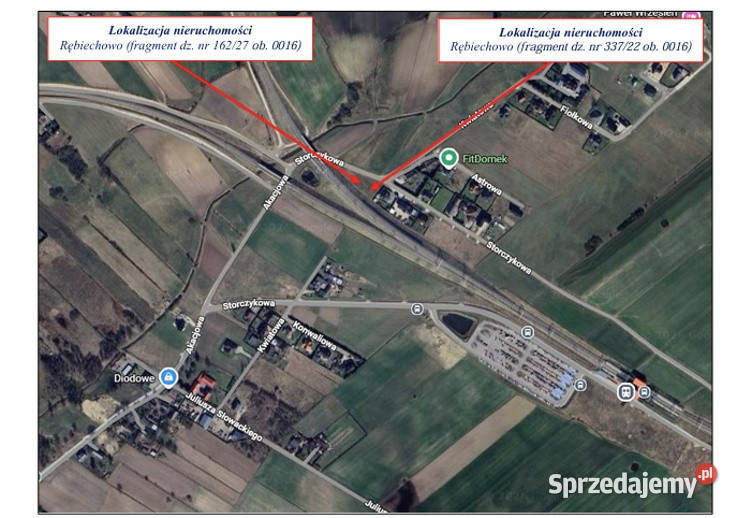 Działka na sprzedaż Rębiechowo Słonecznej Sprzedaż sprzedam