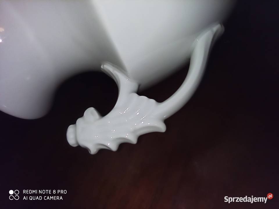 Wazon amfora z gryfami Biała porcelana Gdańsk sprzedam