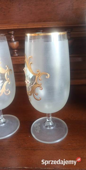 Kieliszek Bohemia Kobaltowe szkło Ręcznie pomorskie Gdańsk sprzedam