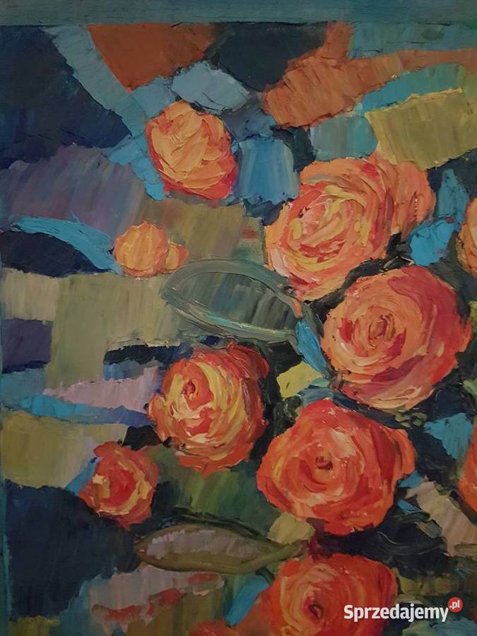 Obraz olejny Róże Malarstwo wielkopolskie