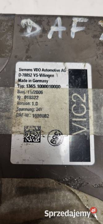 DAF STEROWNIK MODUŁ VIC2 1639082 ciężarowe Pozostałe pomorskie Mojusz