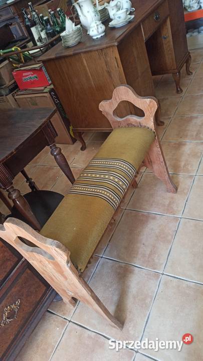 Ławeczka siedlisko tapicerka jasne drewno Meble pomorskie Gdańsk sprzedam