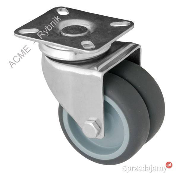Kółko Koło Meblowe 2x50 mm Gumowe Obrotowe Do Pozostałe Rybnik