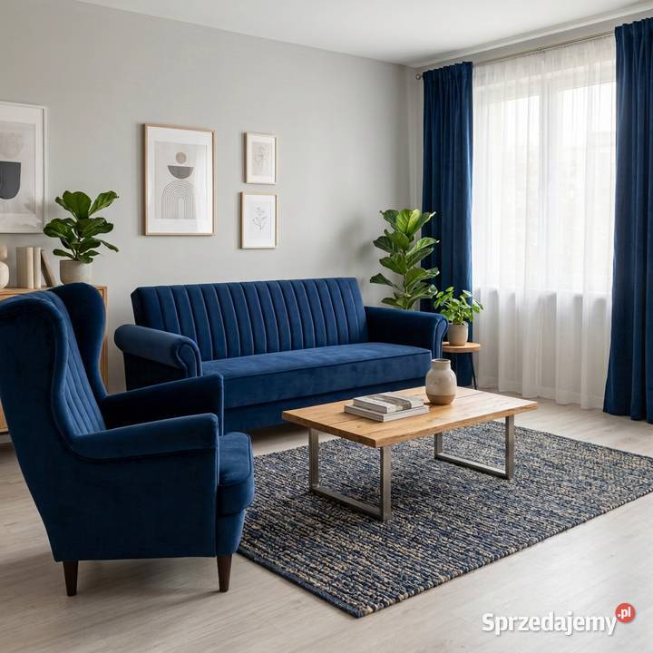 Zestaw Mebli Tapicerowanych Sofa plus Fotel wielkopolskie Kliny