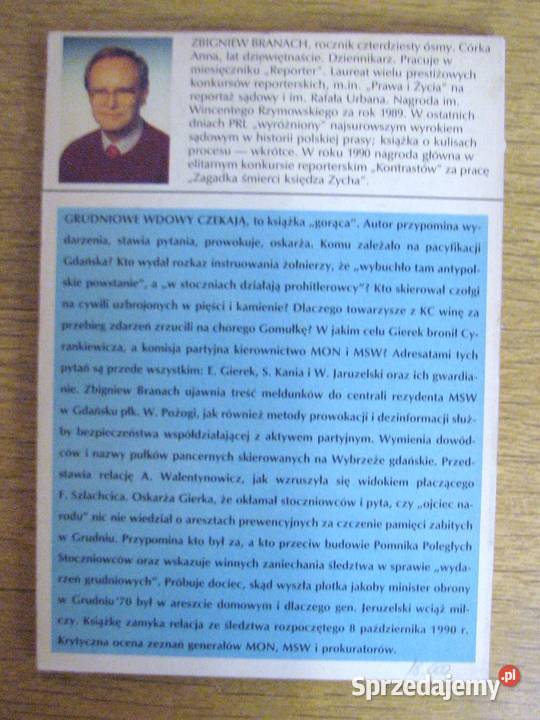 Zbigniew Branach Grudniowe wdowy czekają Proza i poezja Parczew