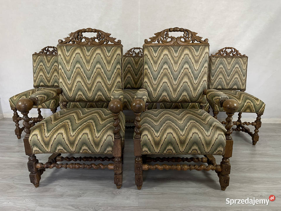 Antyczny Komplet Neorenesansowy z 1890 roku Meble łódzkie