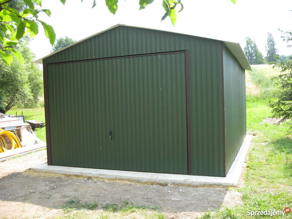 Garaż blaszany RAL 4x55 dwuspad Opolskie dowóz Garaże i miejsca postojowe Opole