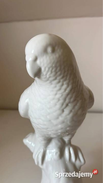 Figurka Papuga Na konarze Biała porcelana Bez pomorskie Gdańsk