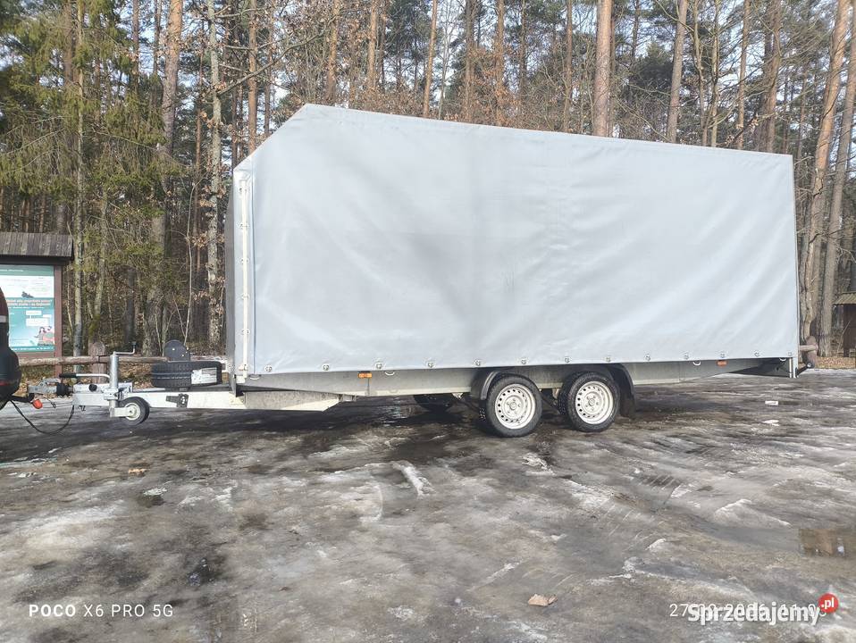 Przyczepa laweta super stan z plandeką
