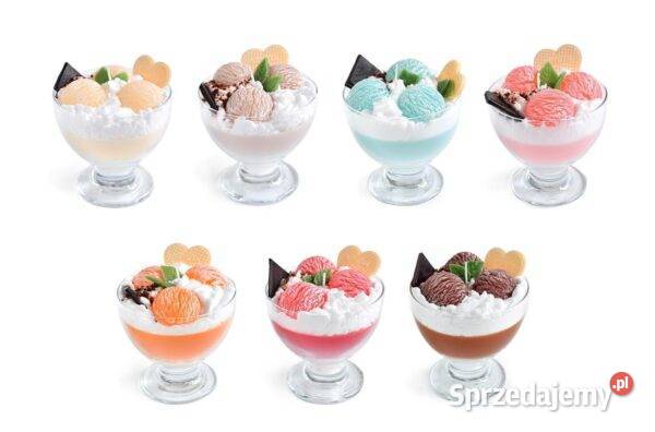 Dekoracyjna świeca zapachowa deser w kształcie małopolskie Golkowice