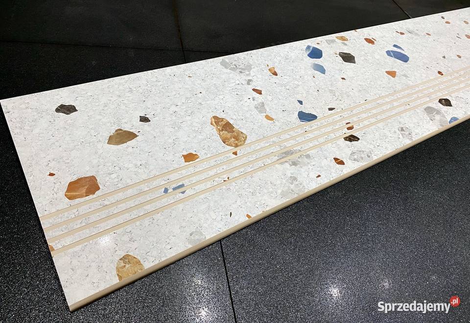Płytki na schody LASTRIKO Terrazzo Straciatella