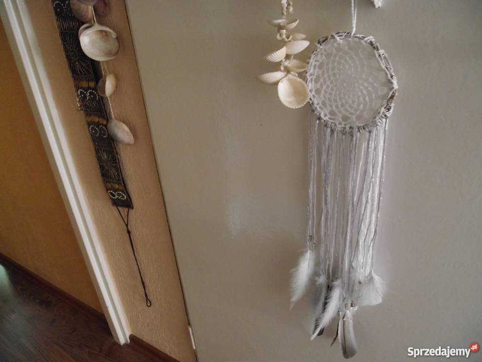 MAŁY BIAŁY ŁAPACZ SNÓW autorskie rękodzieło Dekoracje i ozdoby Piła sprzedam