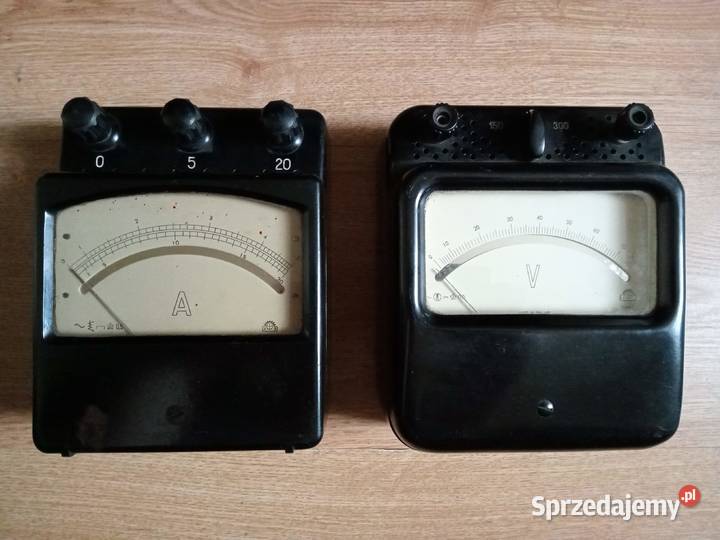 Stary Amperomierz woltomierz z bakelitu Krotoszyn
