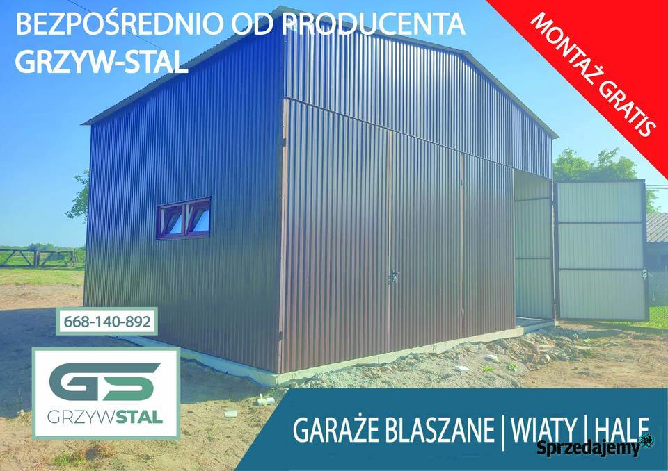 Garaż blaszany Rolniczy Magazyn Wiata Hala samodzielny Sprzedaż lubelskie Włodawa