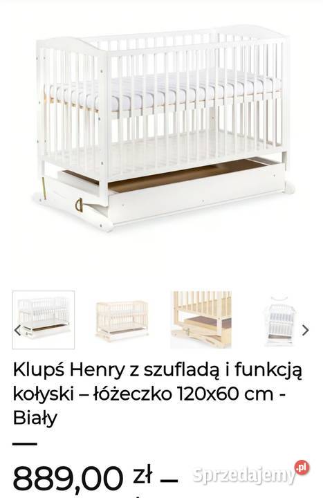 Łóżeczko bujane z szufladą materac Rucken Meble Róża