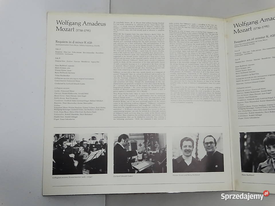 Płyta winylowa WA Mozart Requiem dmoll KV 626 lubelskie Biłgoraj