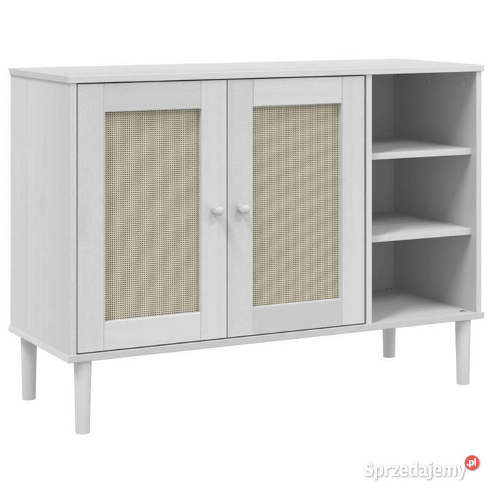 Szafka SENJA imitacja rattanu biała 112x40x80 Warszawa