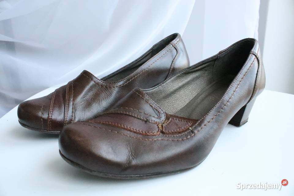 Brązowe czółenka na obcasie Wrocław