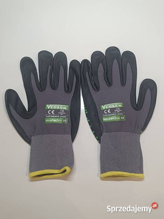 Rękawice robocze nitrylowe nakrapiane Verken
