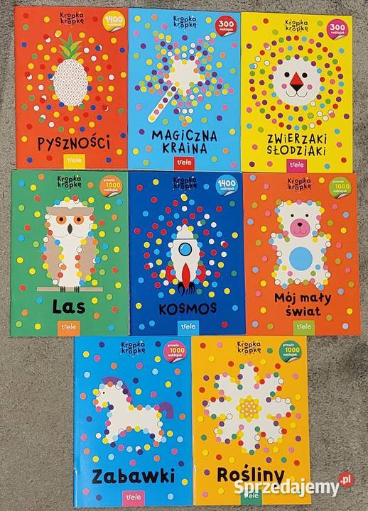 Kropka w kropkę Las Rośliny Zabawki Pyszności ISBN 9788383190112 mazowieckie Ząbki sprzedam