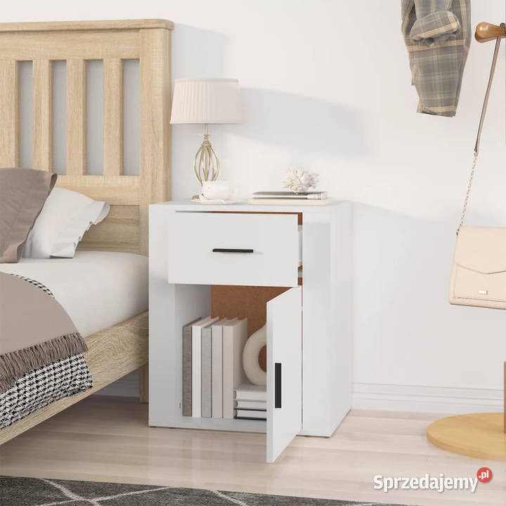 Szafka nocna biała 50x36x60 materiał Szafki Warszawa