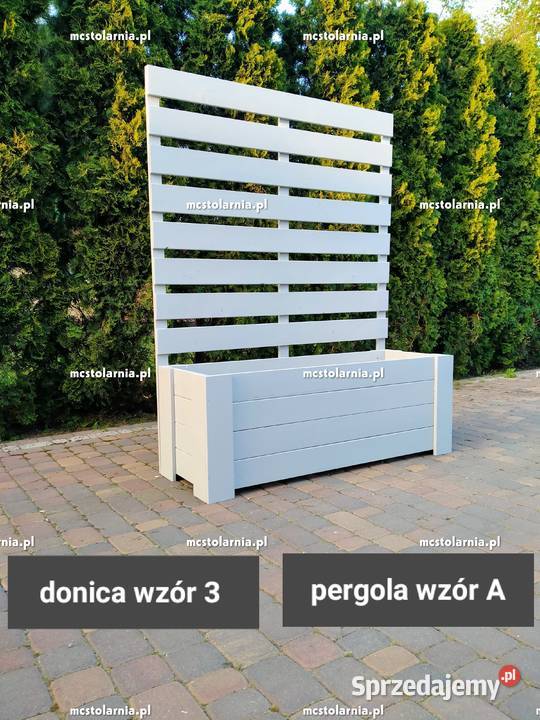 Donica z pergolą płot lamelowy pergola Gdańsk sprzedam