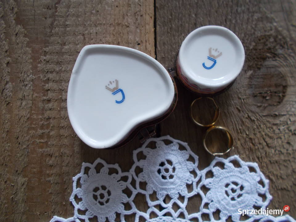 Porcelanowa Serduszkowa Szkatułka Puzderko Szczecin