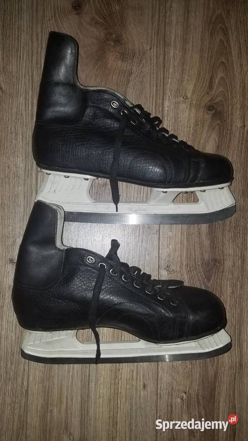 Łyżwy hokejowe skórzane 4142 275 czarne stan Białystok