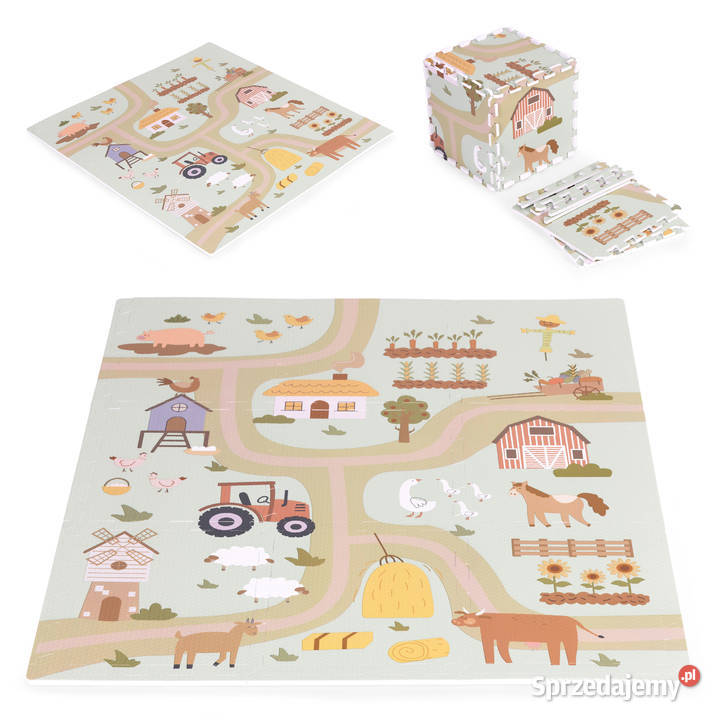 Duża mata piankowa EVA dzieci farma 905x905 21 Smogorzów sprzedam