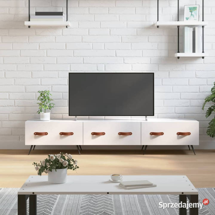 Szafka pod TV wysoki połysk biała 150x36x30 Warszawa