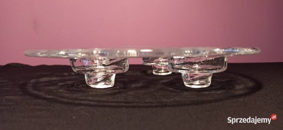 Finlandia szkło artystyczne MERI LASI świecznik Porcelana i szkło