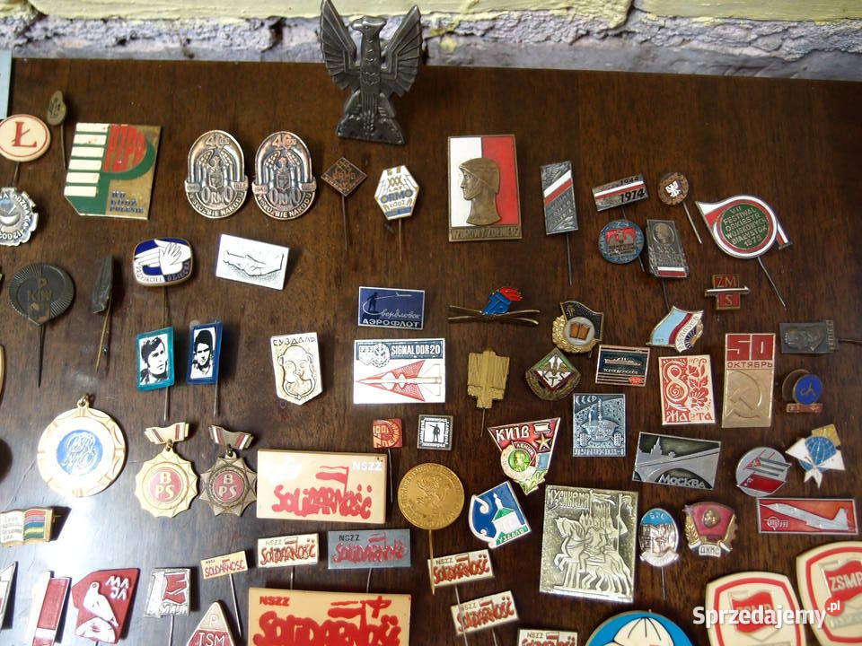 spinki przypinki odznaczenia i inne pamiątki z Łódź sprzedam