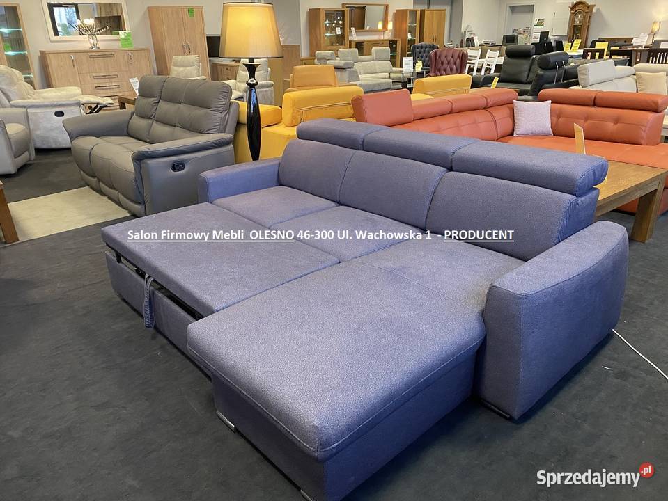 Nowy Narożnik 180x240 ze Spaniem NOVARA Tkanina Narożniki