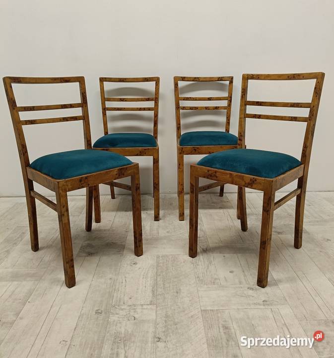 stół z krzesłami komplet do jadalni stary