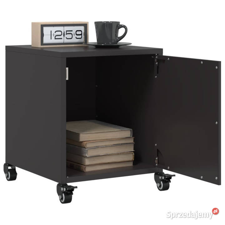 Szafki nocne 2 czarne 36x39x435 stal WM846615