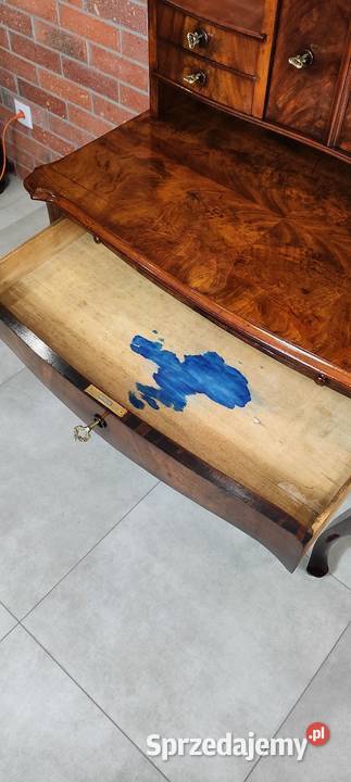Piękne biurko sekretarzyk Ludwik Filip antyk Łagów