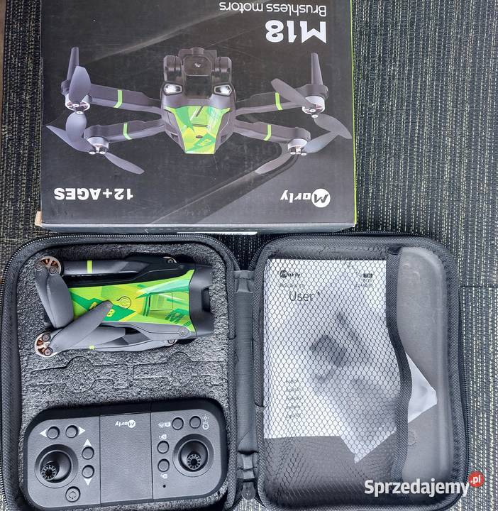 Dron  M18 Brushless Motor Drone 4K czarnozielony Kutno sprzedam